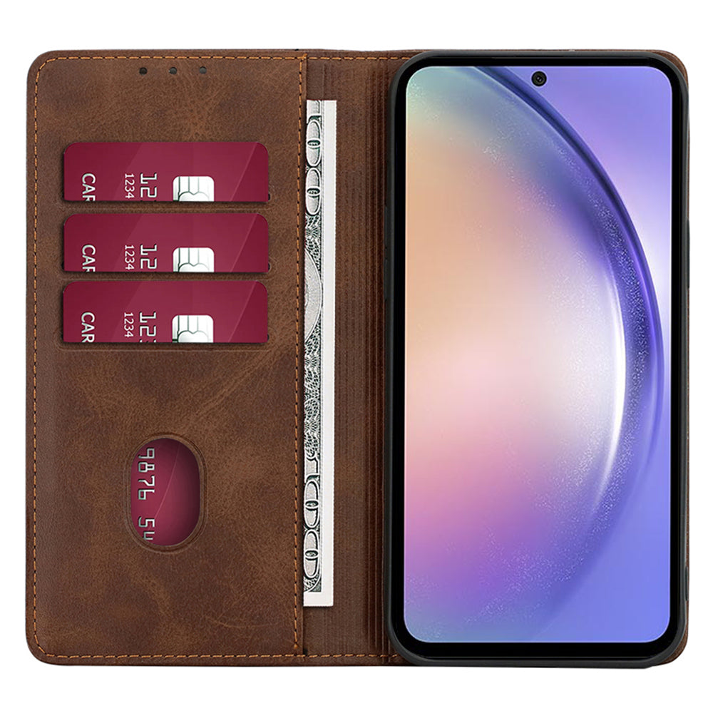 For Samsung Galaxy S24 Wallet Case Magnetic Closing Stand Leather Phone Cover For Samsung Galaxy S24 Wallet Case Magnetic Closing Stand Leather Phone Cover